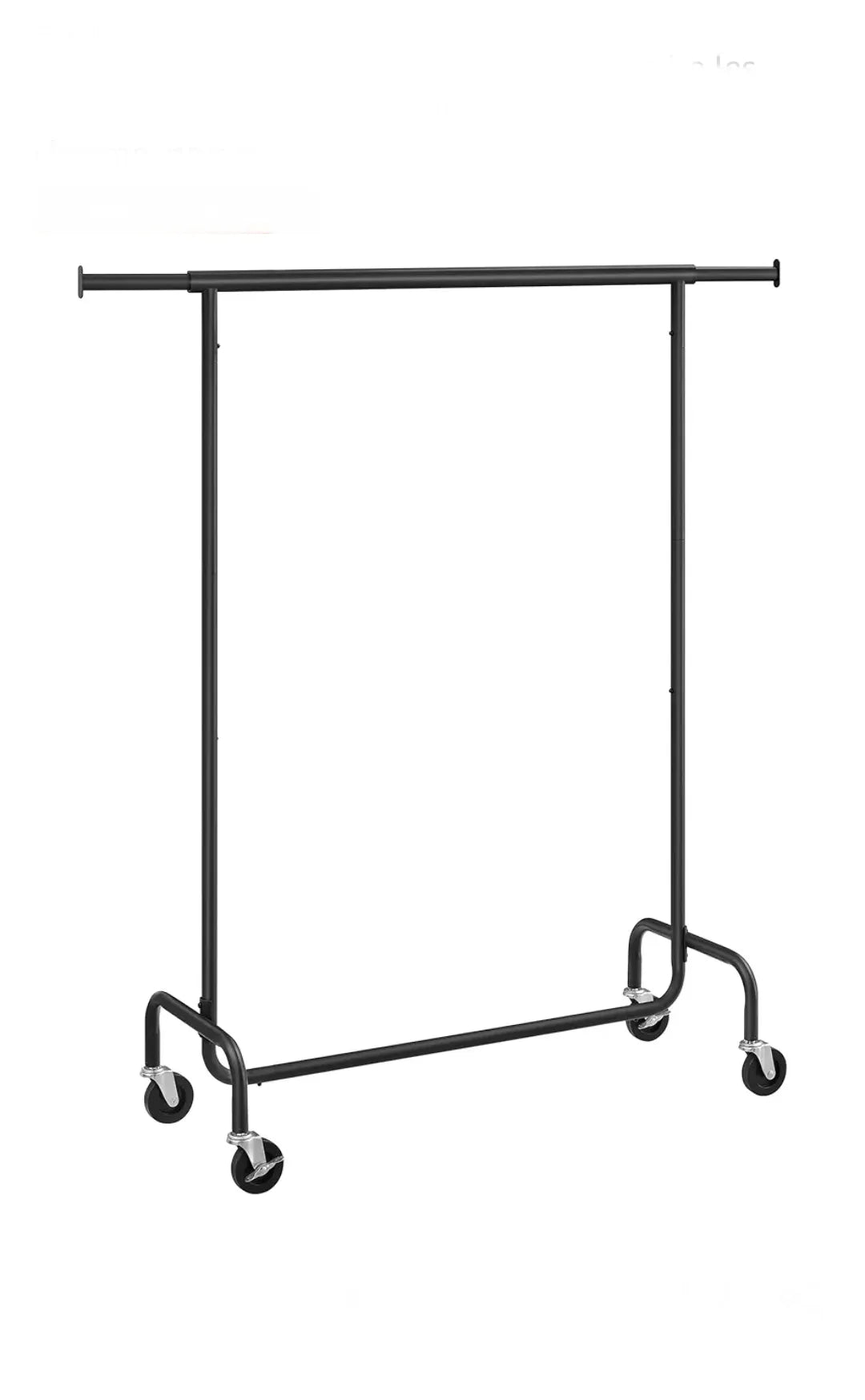 Perchero con ruedas, barra extensible