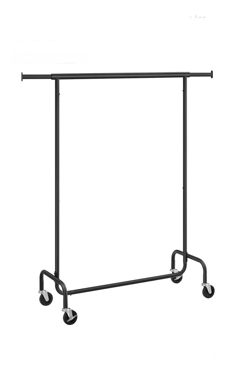 Perchero con ruedas, barra extensible