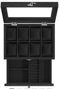 Caja de relojes con 8 ranuras