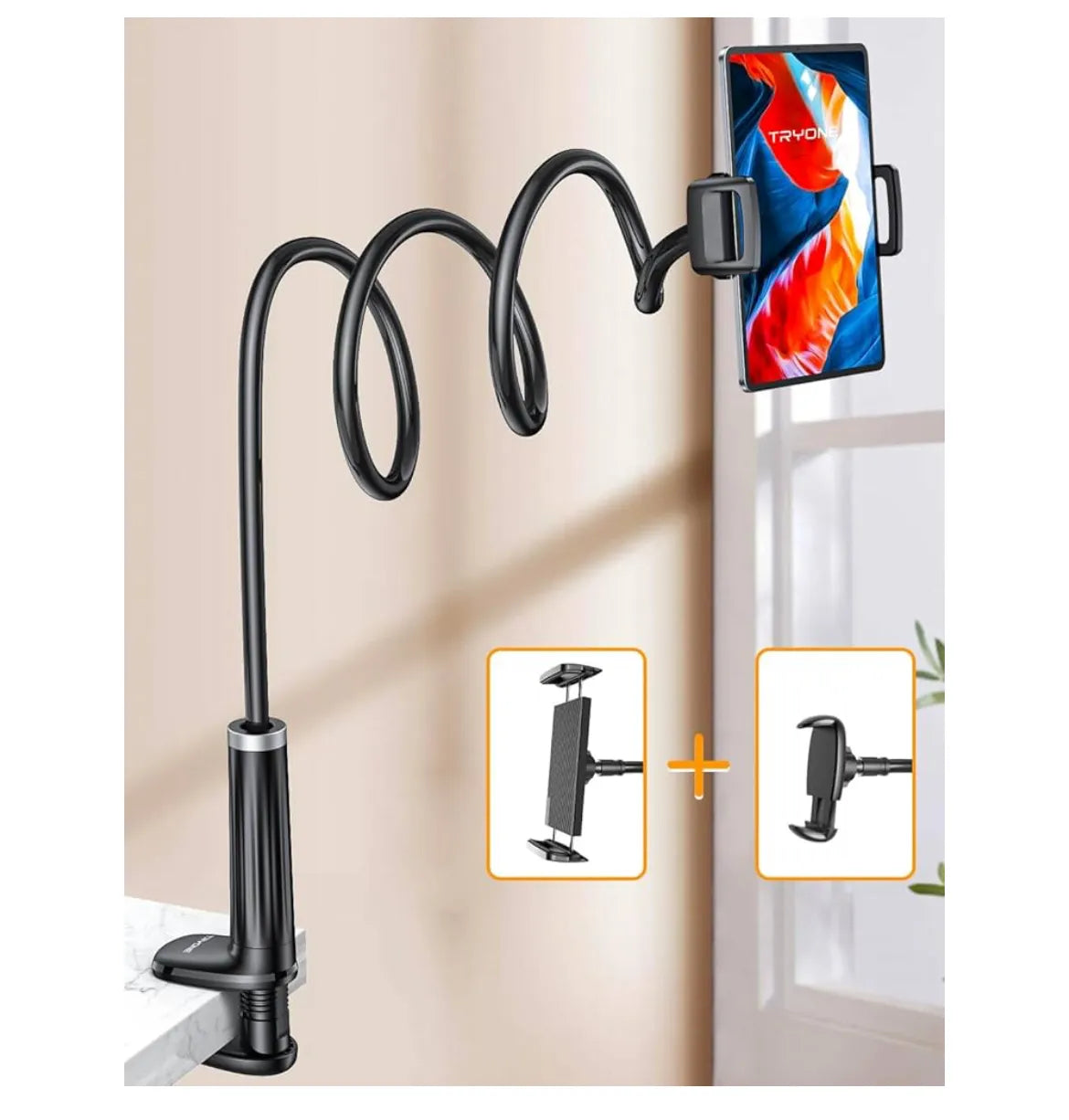 Soportes Tablet móviles con Pinza Tryone