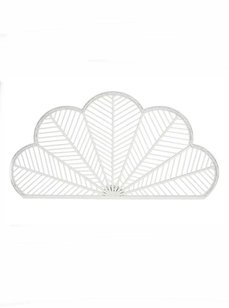 Cabecero Cama Madera Bambú Blanco