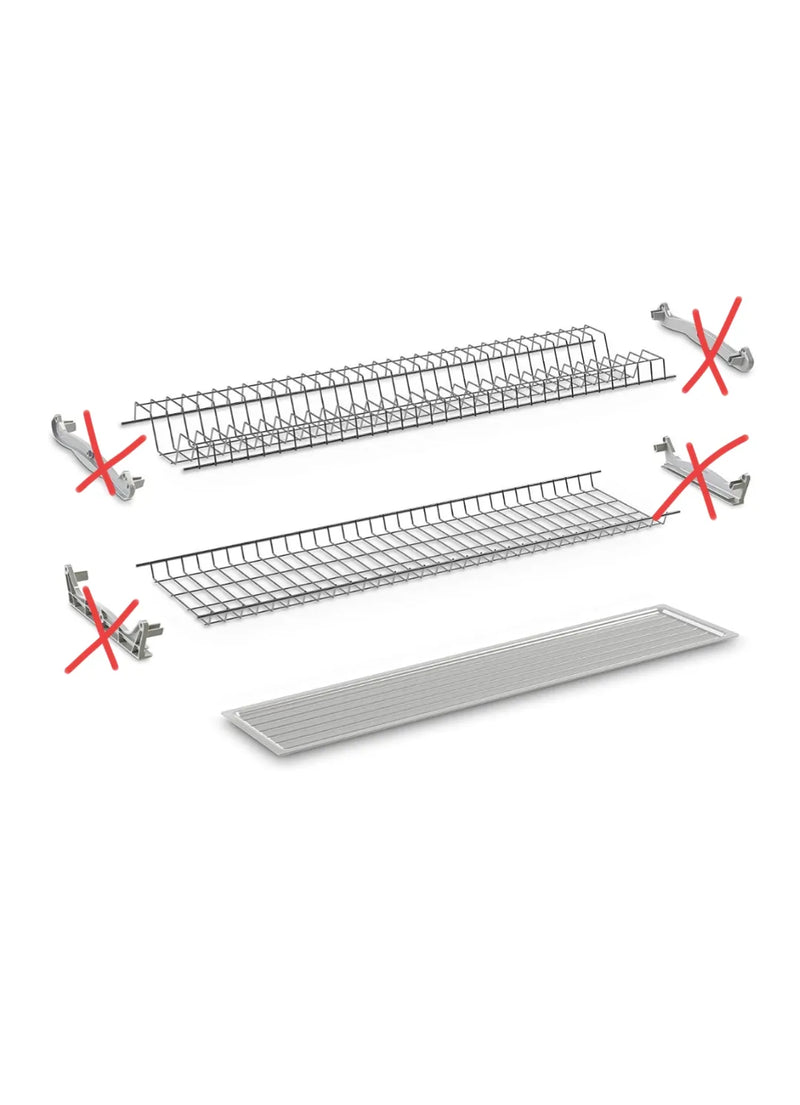 Escurreplatos en kit plastificado gris