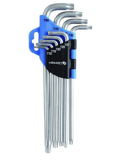 Juego de 9 piezas T10 a T50 Högert Technik