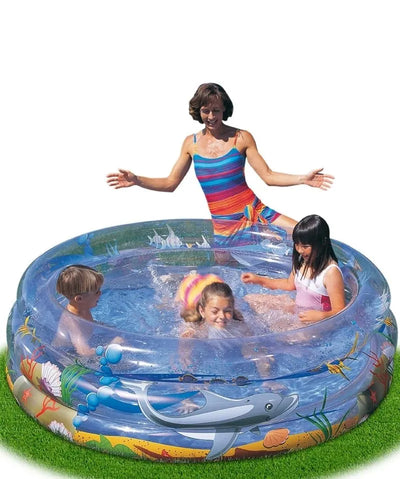 Piscina hinchable infantil transparente