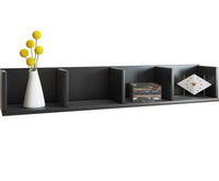 Estante de madera colgante negro - VCM