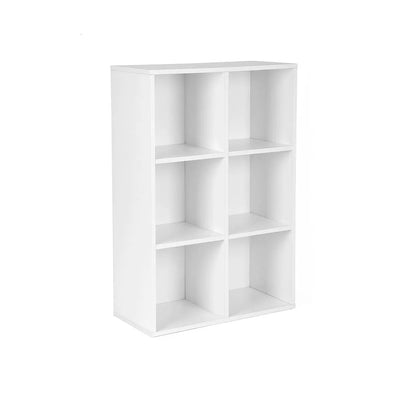 Estantería de 6 compartimientos blanca