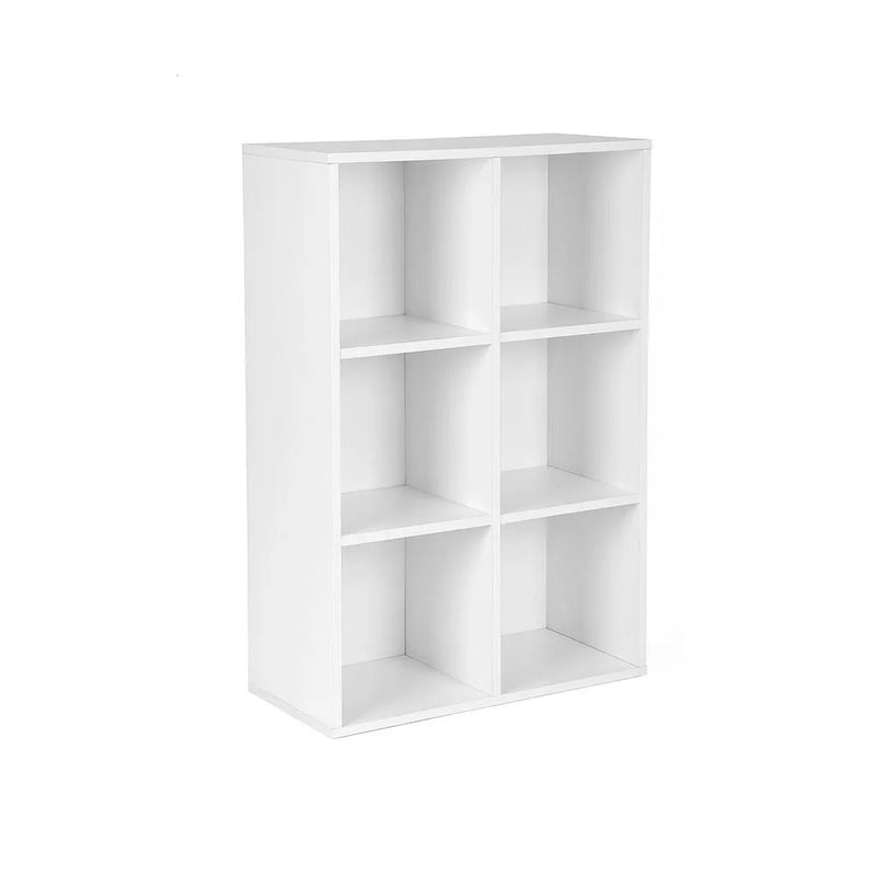 Estantería de 6 compartimientos blanca