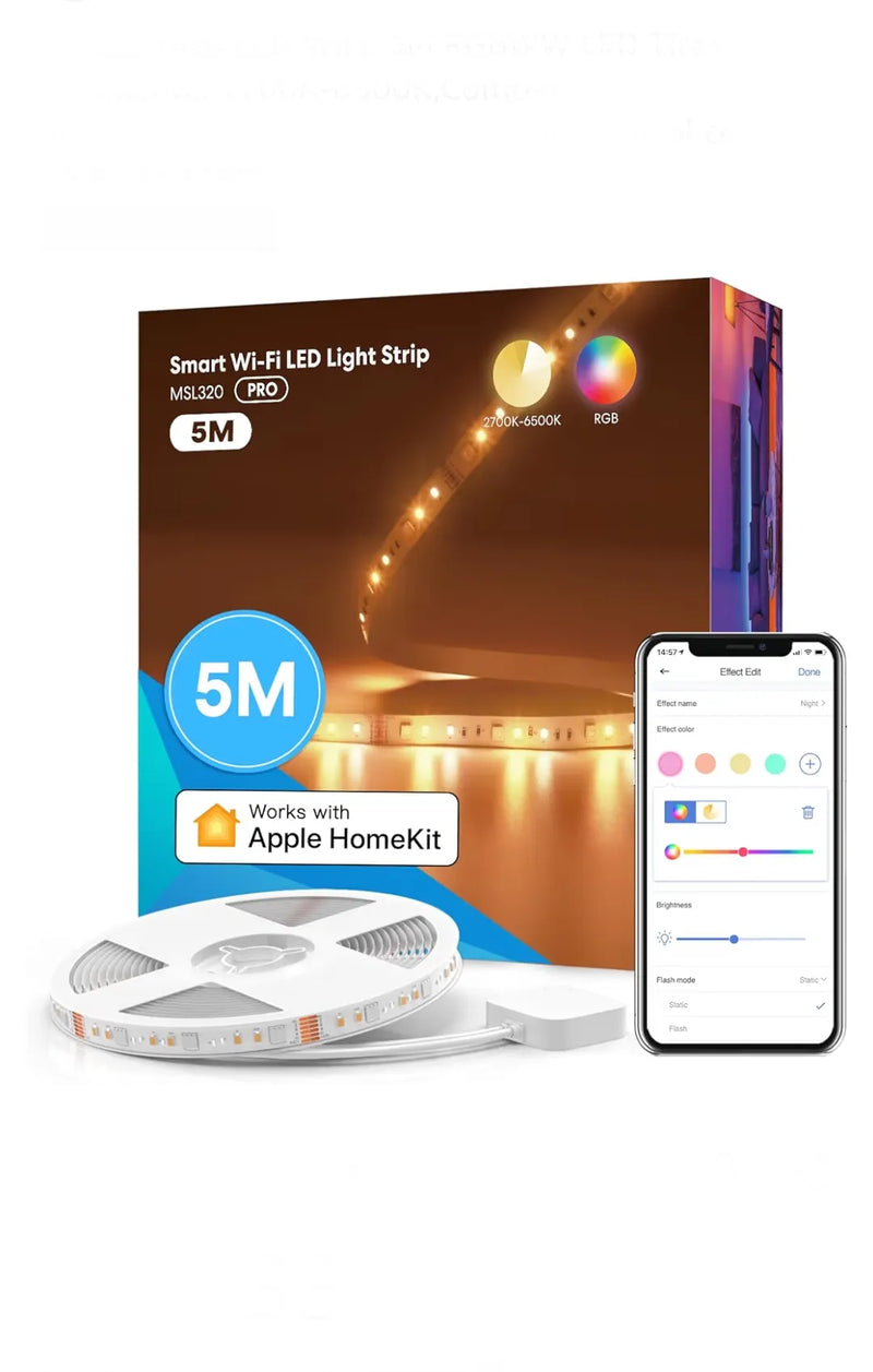 Tiras LED WiFi, 5M RGBWW LED Tiras Inteligente
