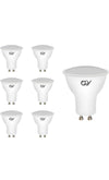 Bombilla LED GU10 6W 450LM 2700K Blanco Pack 6