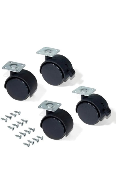 Kit de 4 ruedas para muebles con freno,