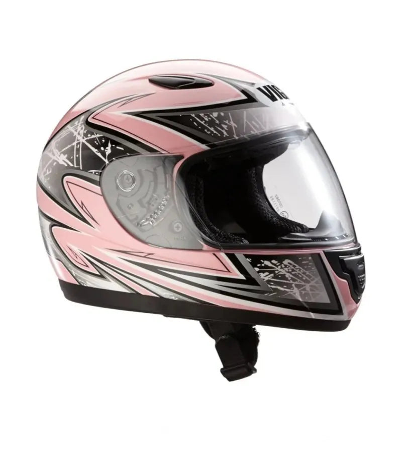 Casco Moto Rosa Diseño Rayos (NIÑO)