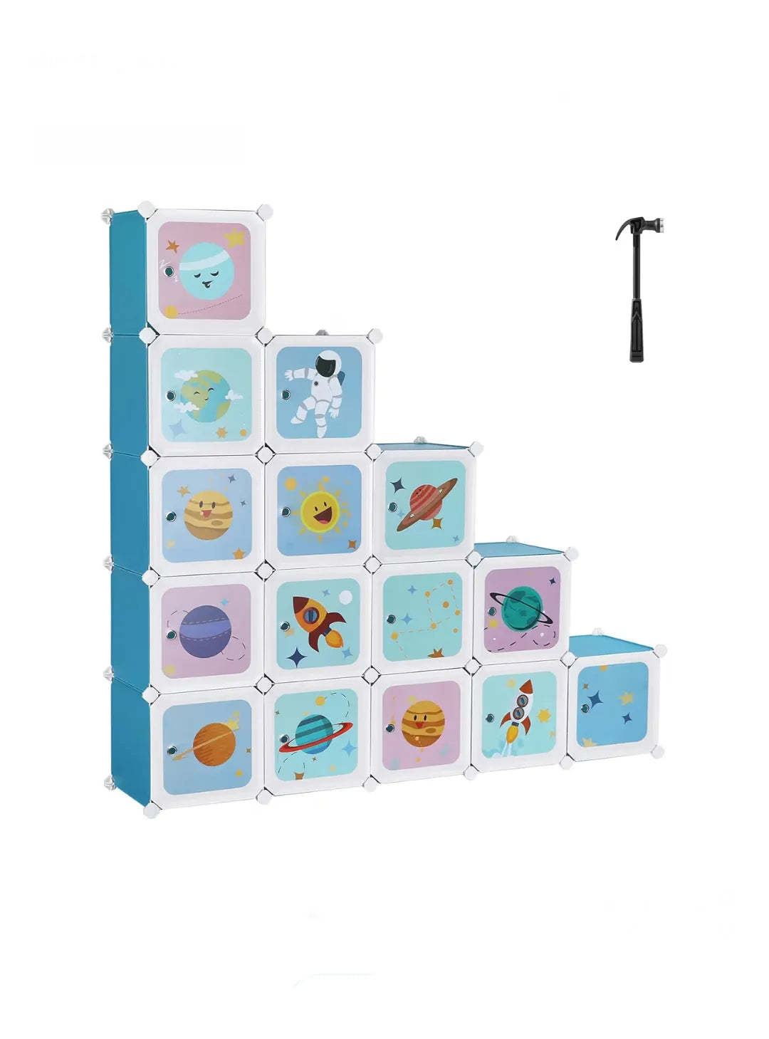 Armario Modular Infantil de 15 Cubos, Organizador