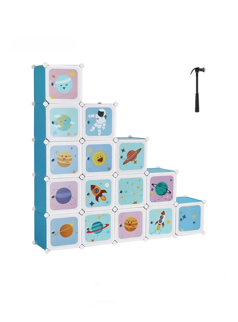 Armario Modular Infantil de 15 Cubos, Organizador