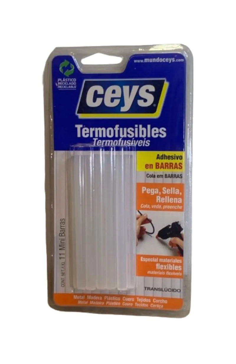 Pegamento termofusible 11 mini barras Ceys