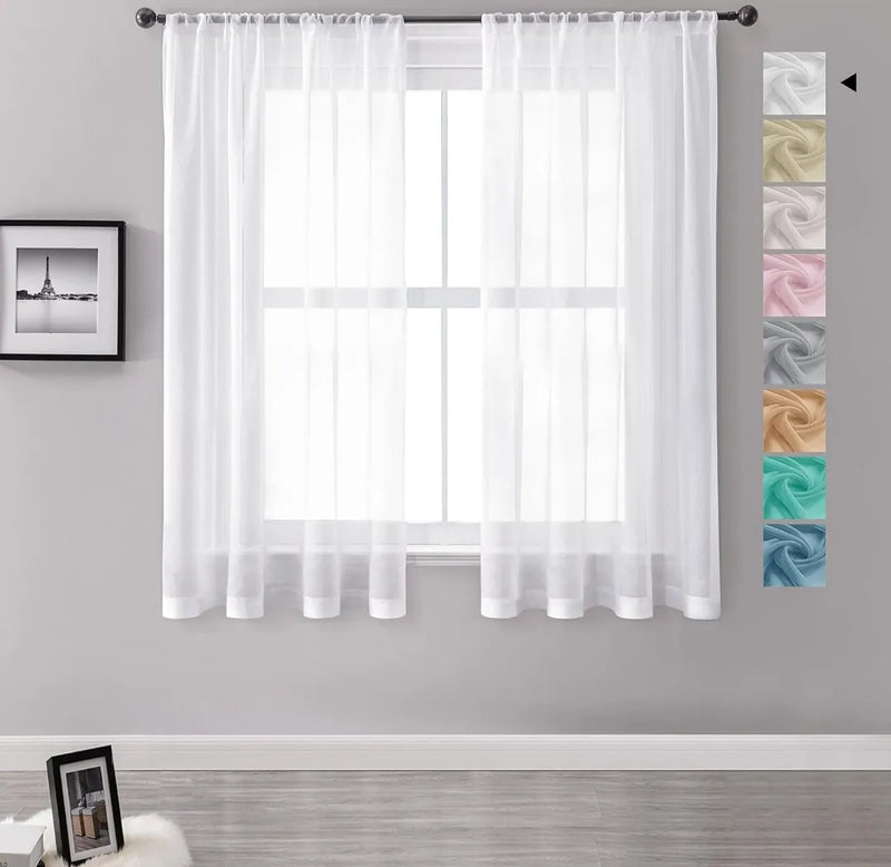 Cortinas de Gasa Blancas - MRTREES