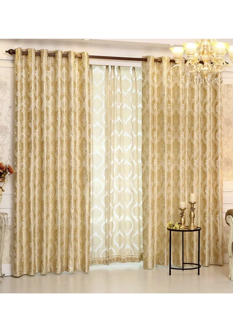 Juego de 2 cortinas europeas Dorado