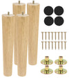 Juego de 4 patas de madera maciza de 30 cm