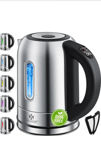 KESSER® Hervidor de acero inoxidable de 1,7 litros