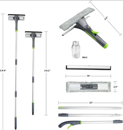 Limpiacristales con mango extensible