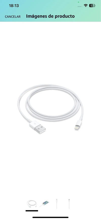 Cable de conector Lightning a USB Apple