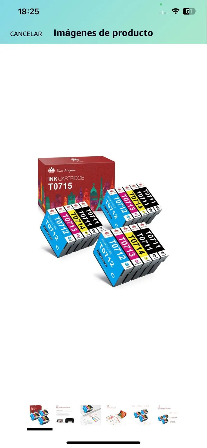 Toner Kingdom T0715 Cartuchos de Tinta