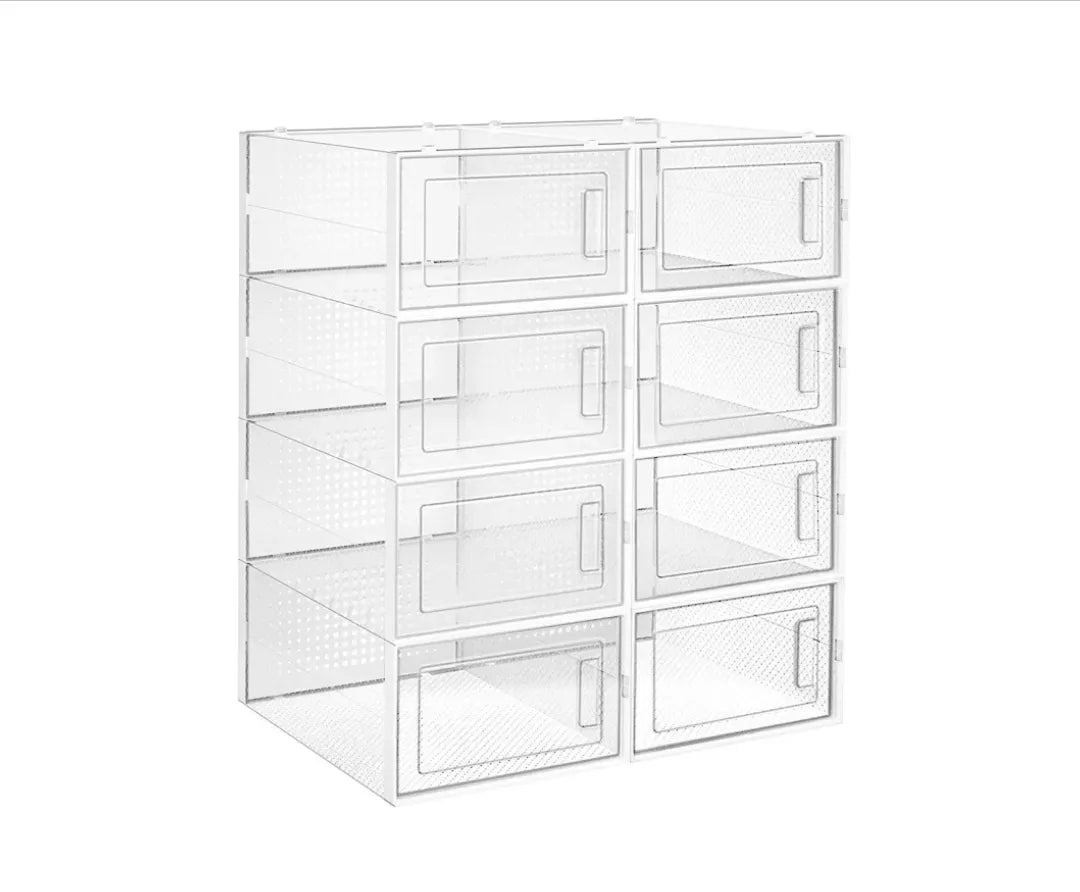 Caja de zapatos transparente