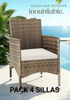 Set de 4 Sillones en Ratán