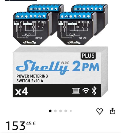 Shelly Plus 2PM x4 Power Metering Switch