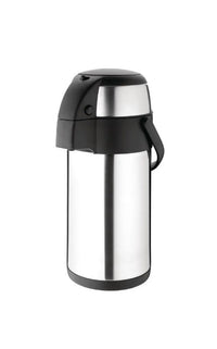 tetera de acero inoxidable Olympia Airpot, con infusor