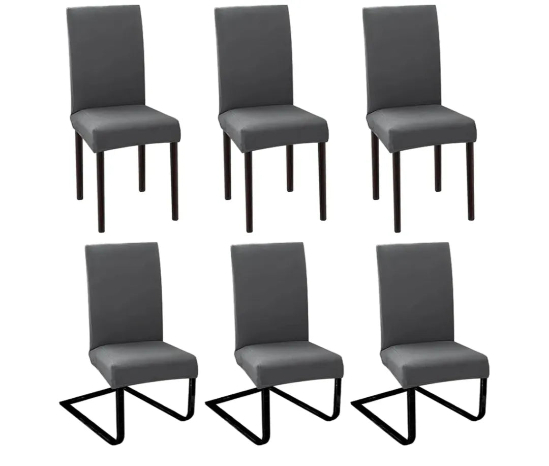 Pack 6 fundas sillas Gris Oscuro
