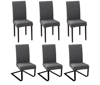 Pack 6 fundas sillas Gris Oscuro