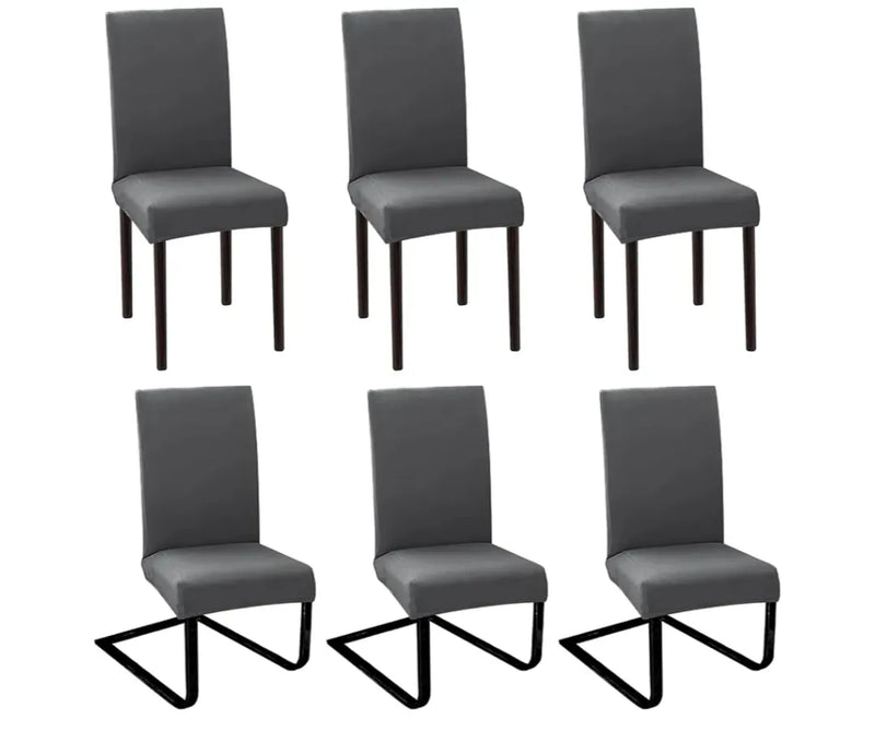 Pack 6 fundas sillas Gris Oscuro