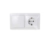 Interruptor doble con base schuko