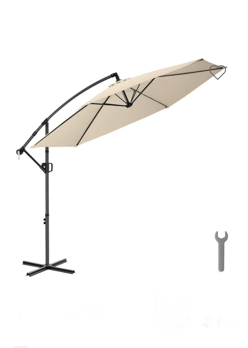 Parasol de brazo articulado ARTEMIS beige 3 x 3 m
