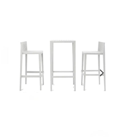SET Mesa + 2 Taburetes Altos