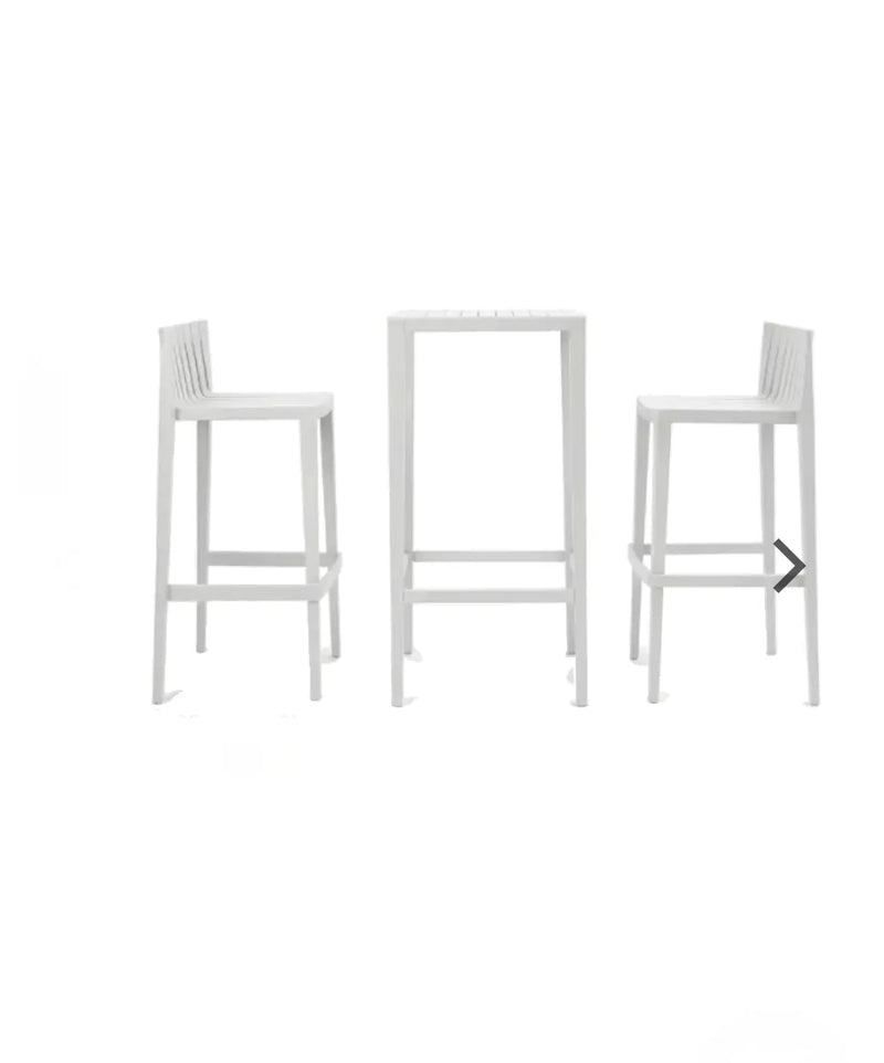 SET Mesa + 2 Taburetes Altos