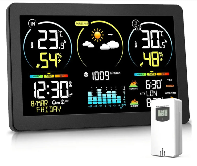 Estación meteorologíca con sensor exterior