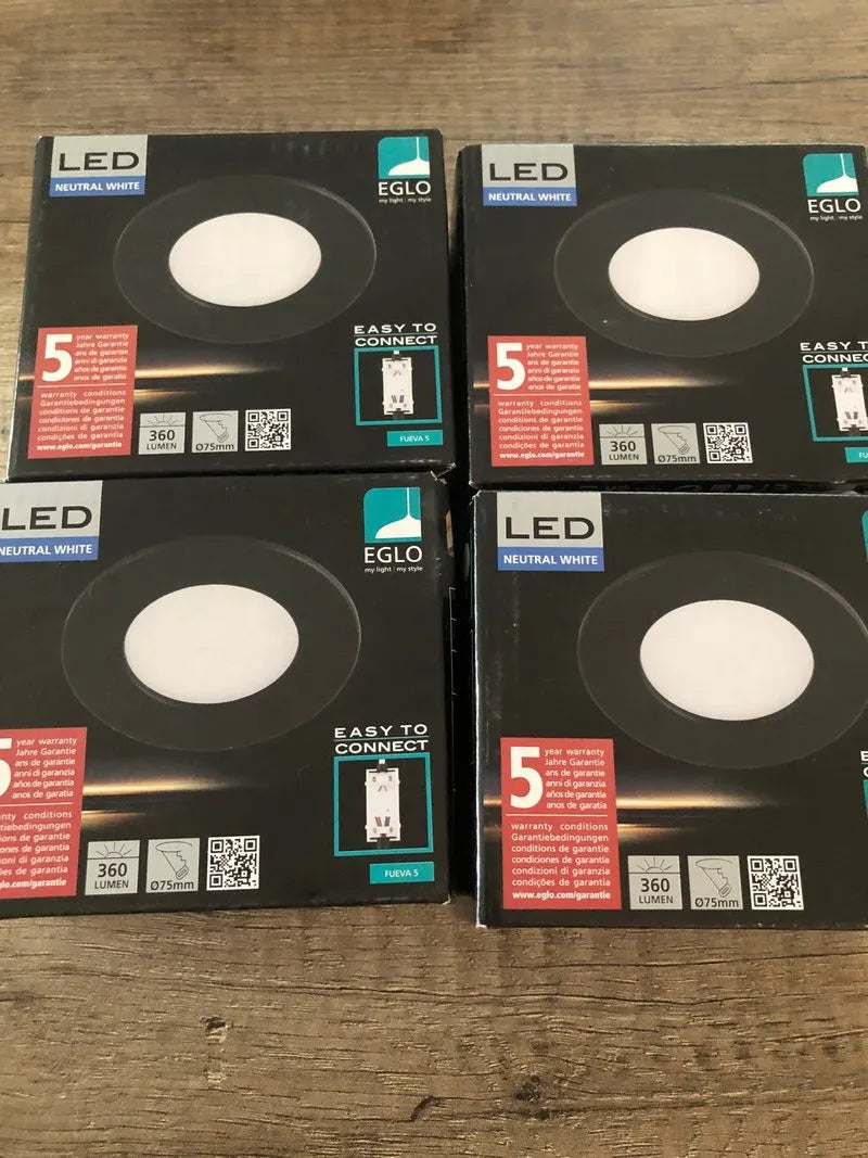 4 Focos LED Neutro Blanco Eglo