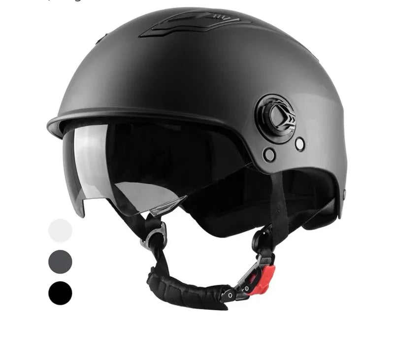 Casco Moto Negro Visera