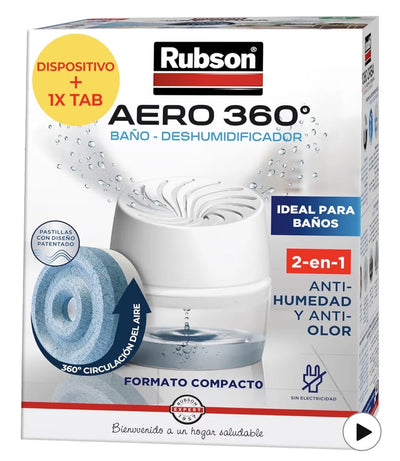 Deshumidificador portátil sin cable para baño Rubson