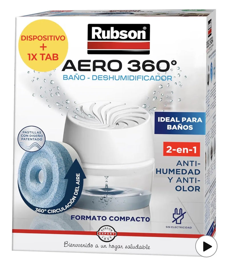 Deshumidificador portátil sin cable para baño Rubson