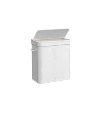 Cesto de ropa con tapa, 100 L, de bambú,