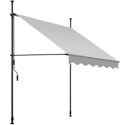 Toldo plegable para balcón gris claro