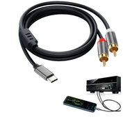 Cable de audio USB C a 2RCA
