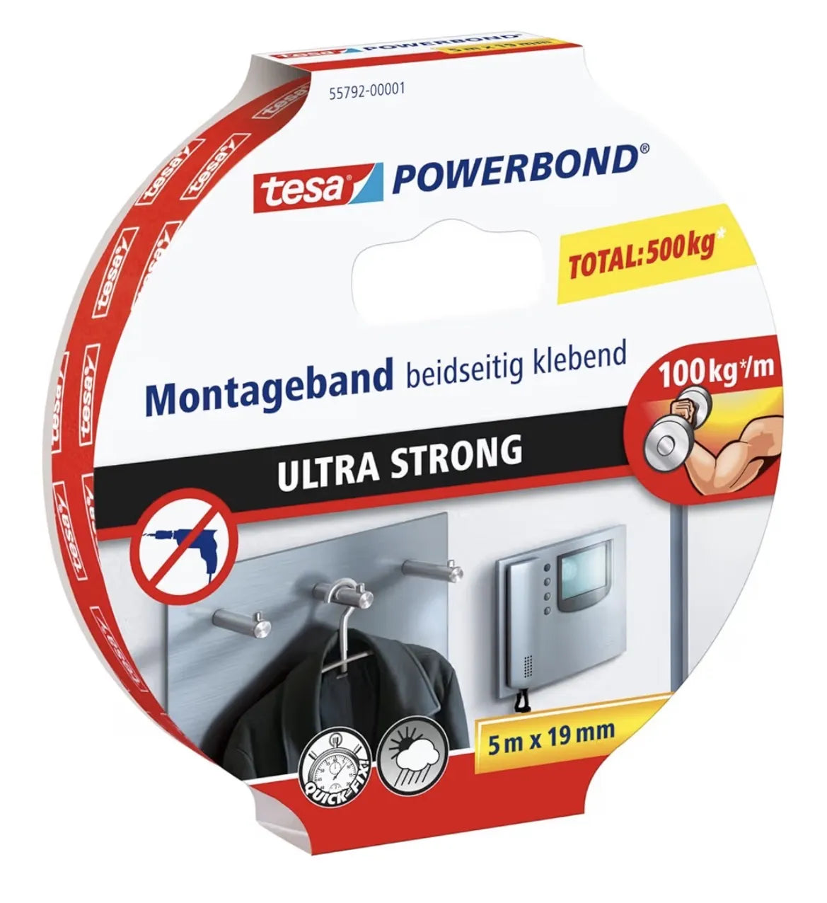 Cinta de doble cara tesa Powerbond Ultra Fuerte