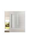 Mampara de ducha plegable para bañera, 70 x 140 cm