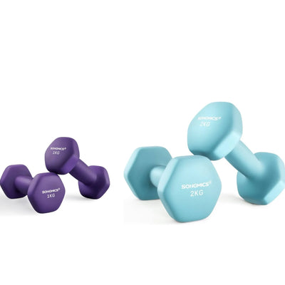 Juego de 4 Mancuernas de 2KG y 1KG SONGMICS