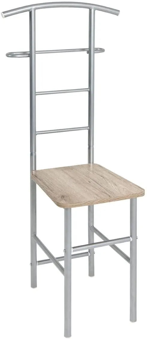 valet stand - de metal con asiento, altura 109 cm