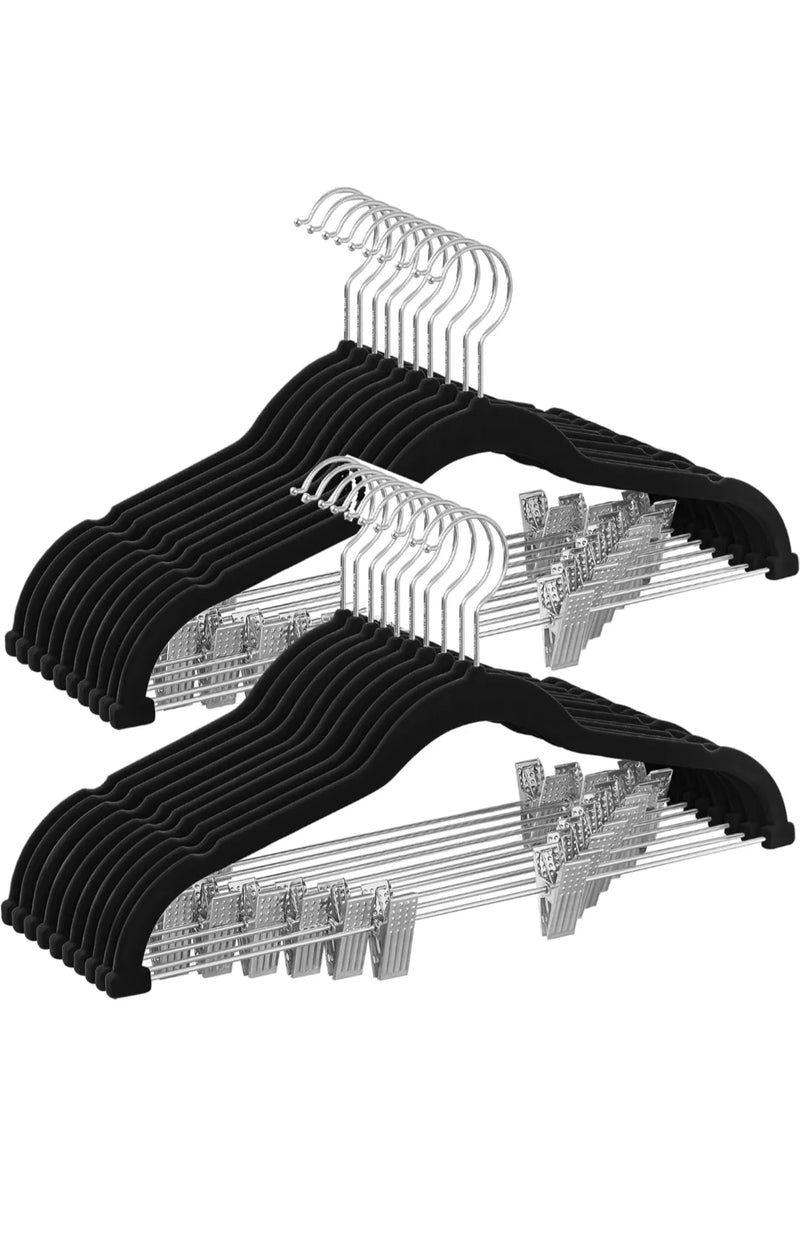 Perchas para Pantalones, 20 Perchas de Terciopelo