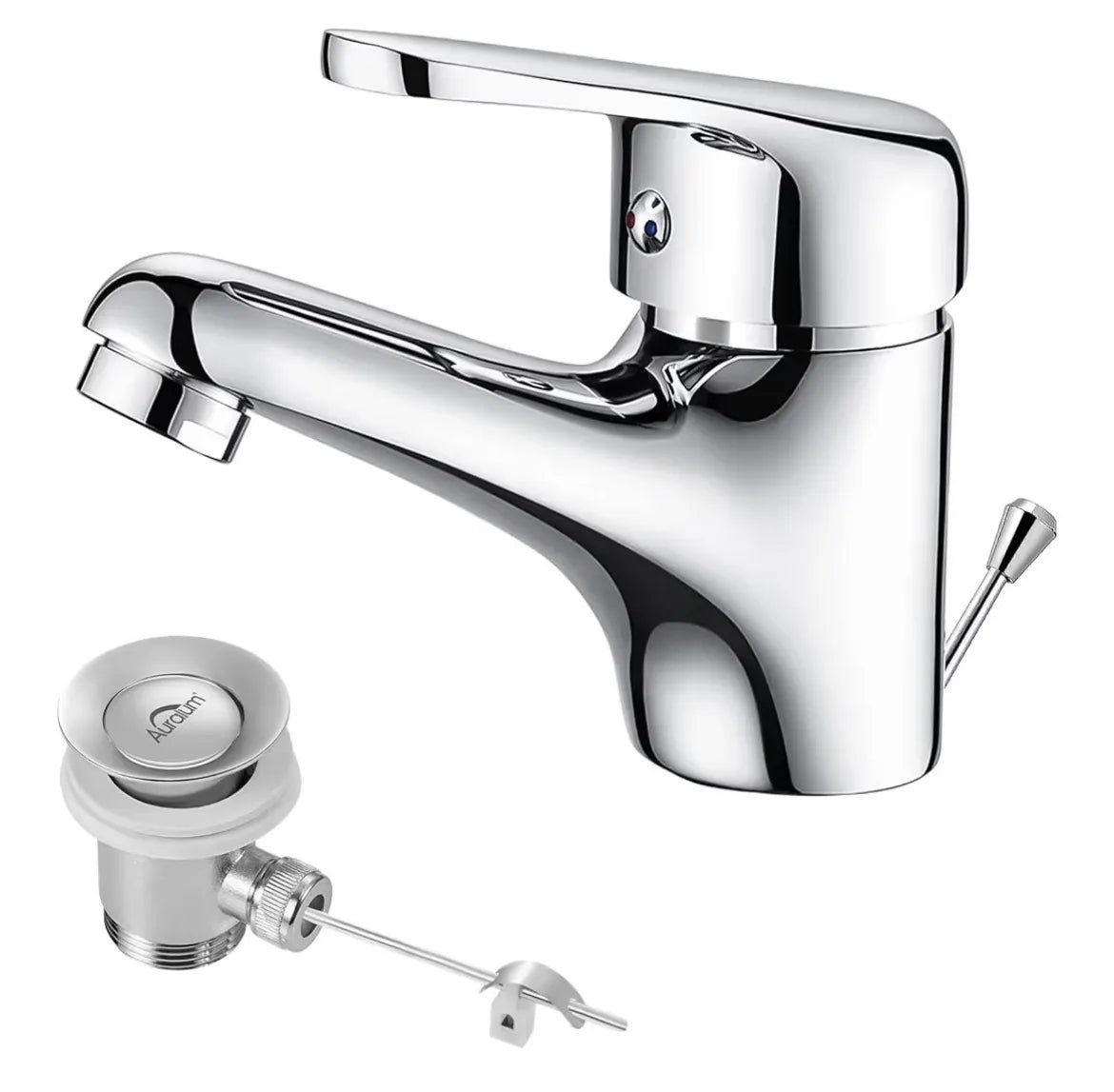 Grifo Baño con Vaciador Desague Automatico